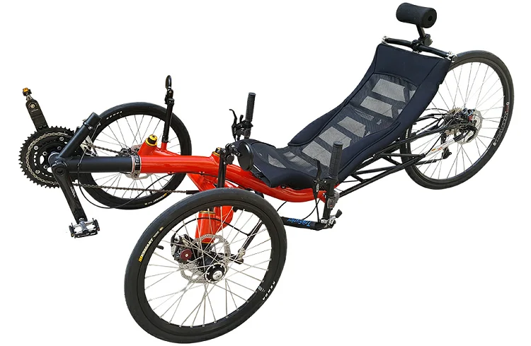 Clearance Adult Aluminum Alloy Frame 27 Speed Touring 3 Wheel Recumbent Trike 2