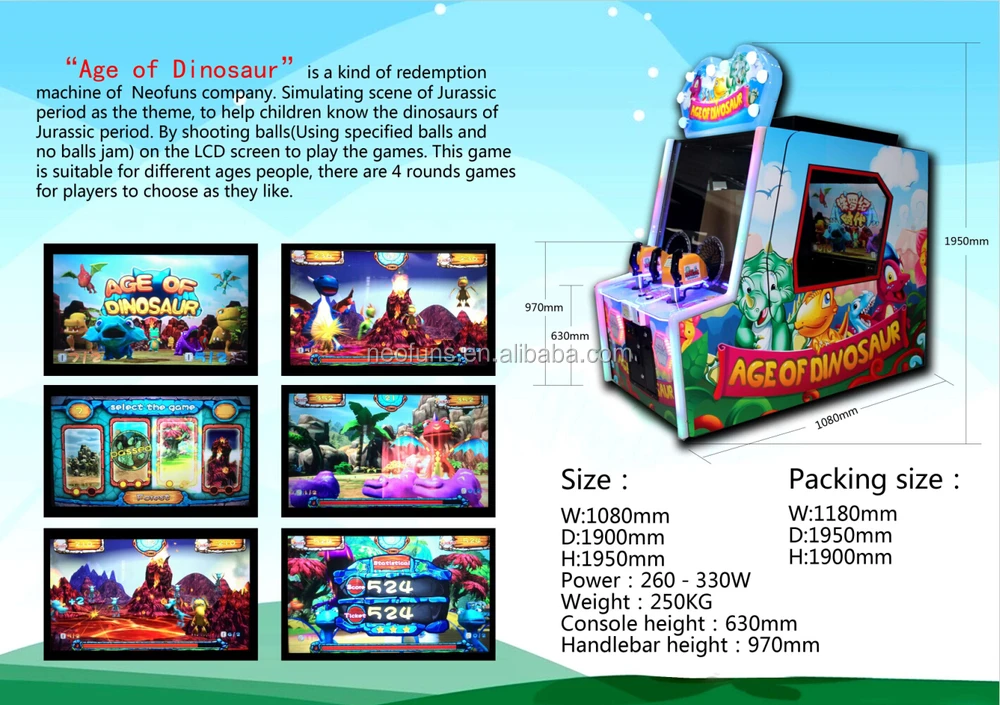 Age Of Dinosaur Ticket Redemption Game Machine,Nfr95,Electronic Slot