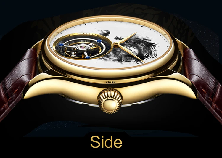 Leather strap movement custom mechanical oem watch women luxury wrist watch