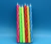 Yiwu Factory cheap price wholesale in bulk buying items paraffin wax wave line shape spiral pillar birthday candles