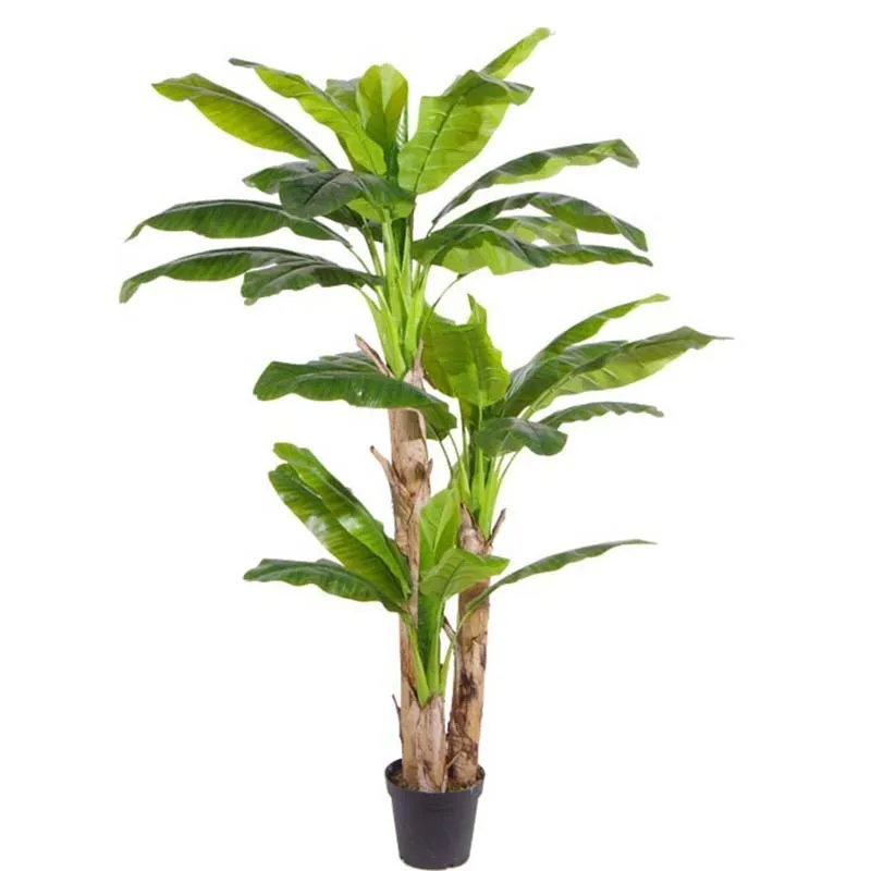 Home Decor Green Artificial Triplestalk Banana Silk Tree /artificial