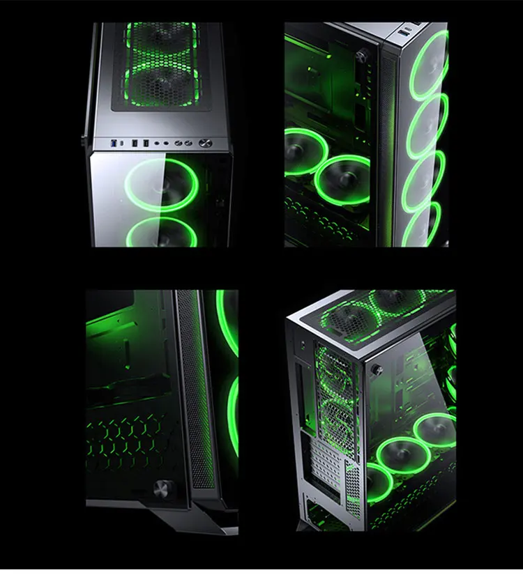 Moq 1 Set Wholesale Full Tower Eatx Tempered Glass Computer Pc Game