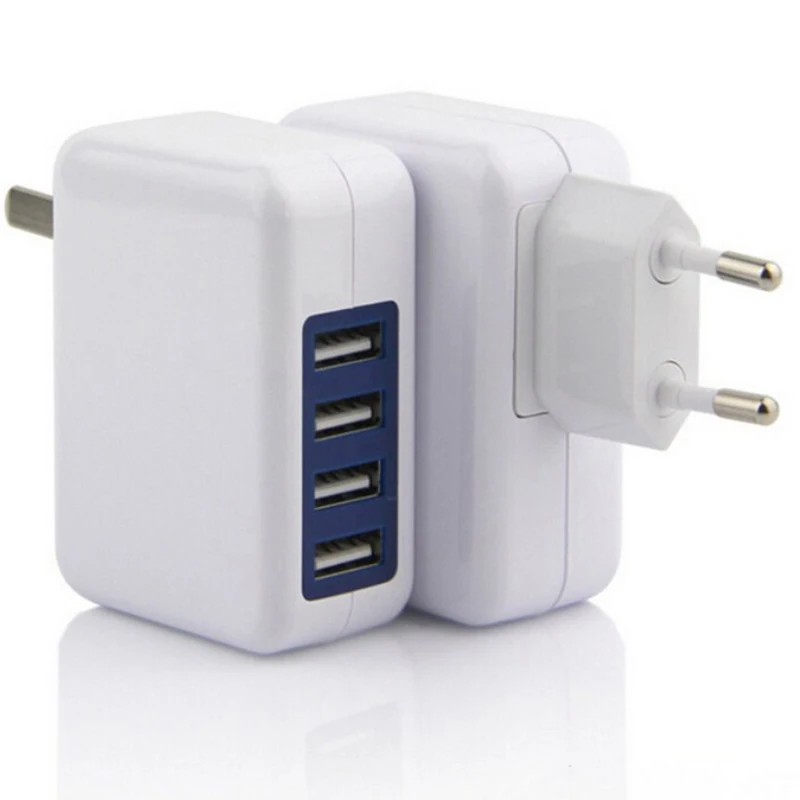 15.5W 5V Usb Wall Charger For Samsung 4 Port Foldable EU/US Plug Quick Charging For iPhone Charger