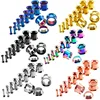 Amazon Hot Sale 6 Color Ear Plugs Flesh Tunnel 2-12mm Ear Stretching Kit Ear Ring Expanders Screw Fit Body Jewelry 16pcs/Set