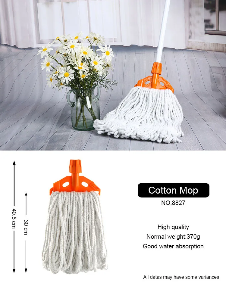 Wet Mop Jumbo Replacement Head Super Absorbent Cotton Yarn For Mop