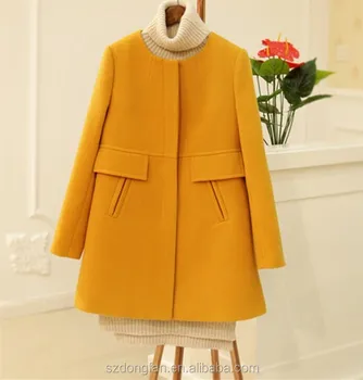 mustard winter coat