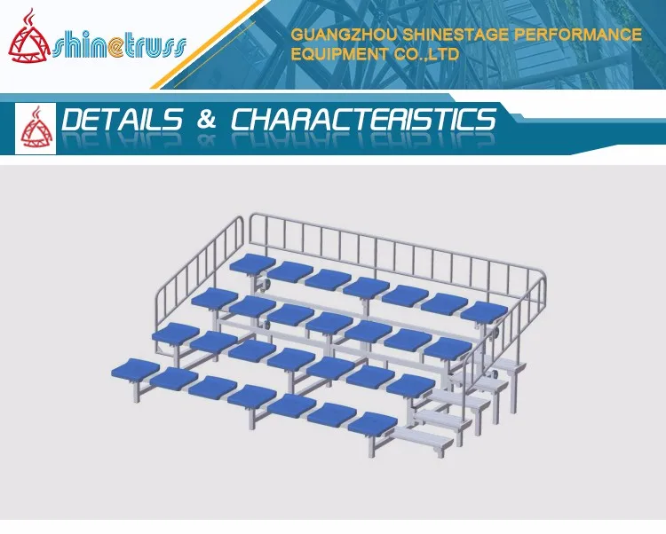 Mobile bleachers chair Stadium seating system for outdoor sports