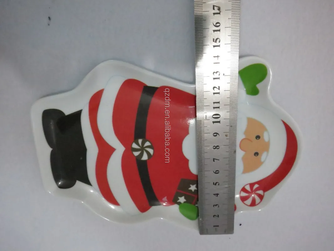 Melamine Christmas men Shape Dishes , Xmas Plate