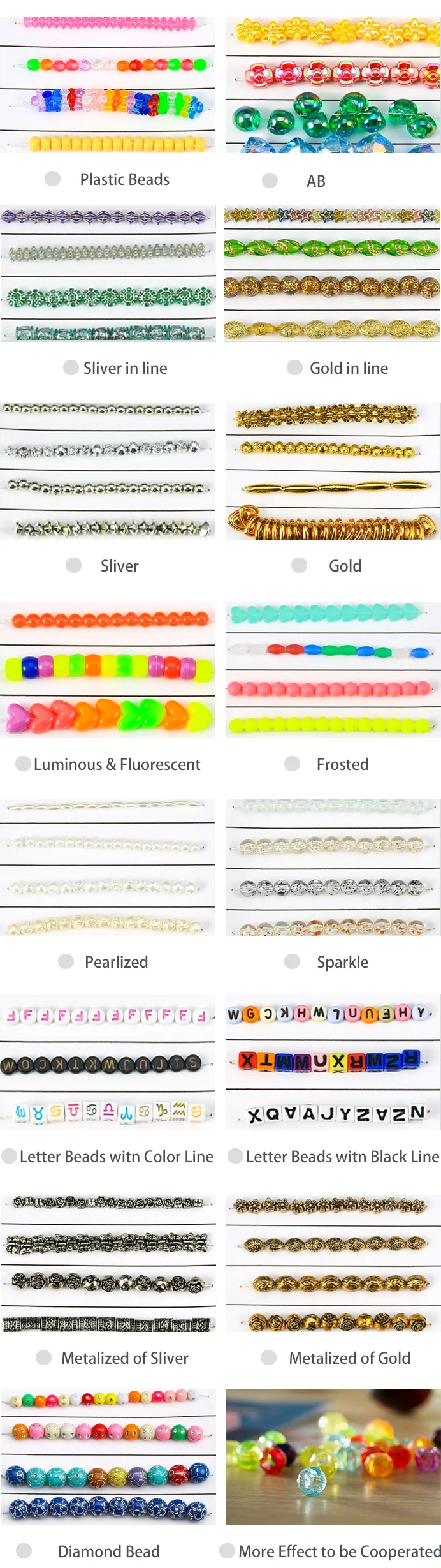plastic beads