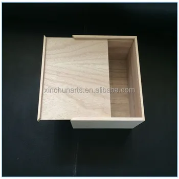 slide top wooden box