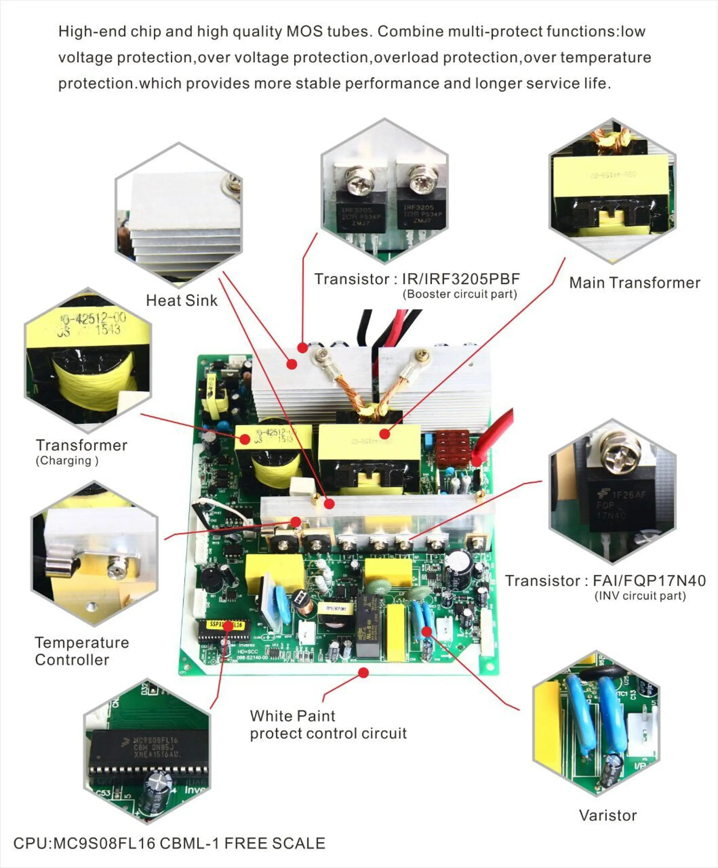 Power Inverter Parts Split Phase 120v 240v 2kw Home Inverter Ups Buy