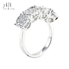 HongKong good quality Trendy 18k white gold promise rings real diamond christian ring promise