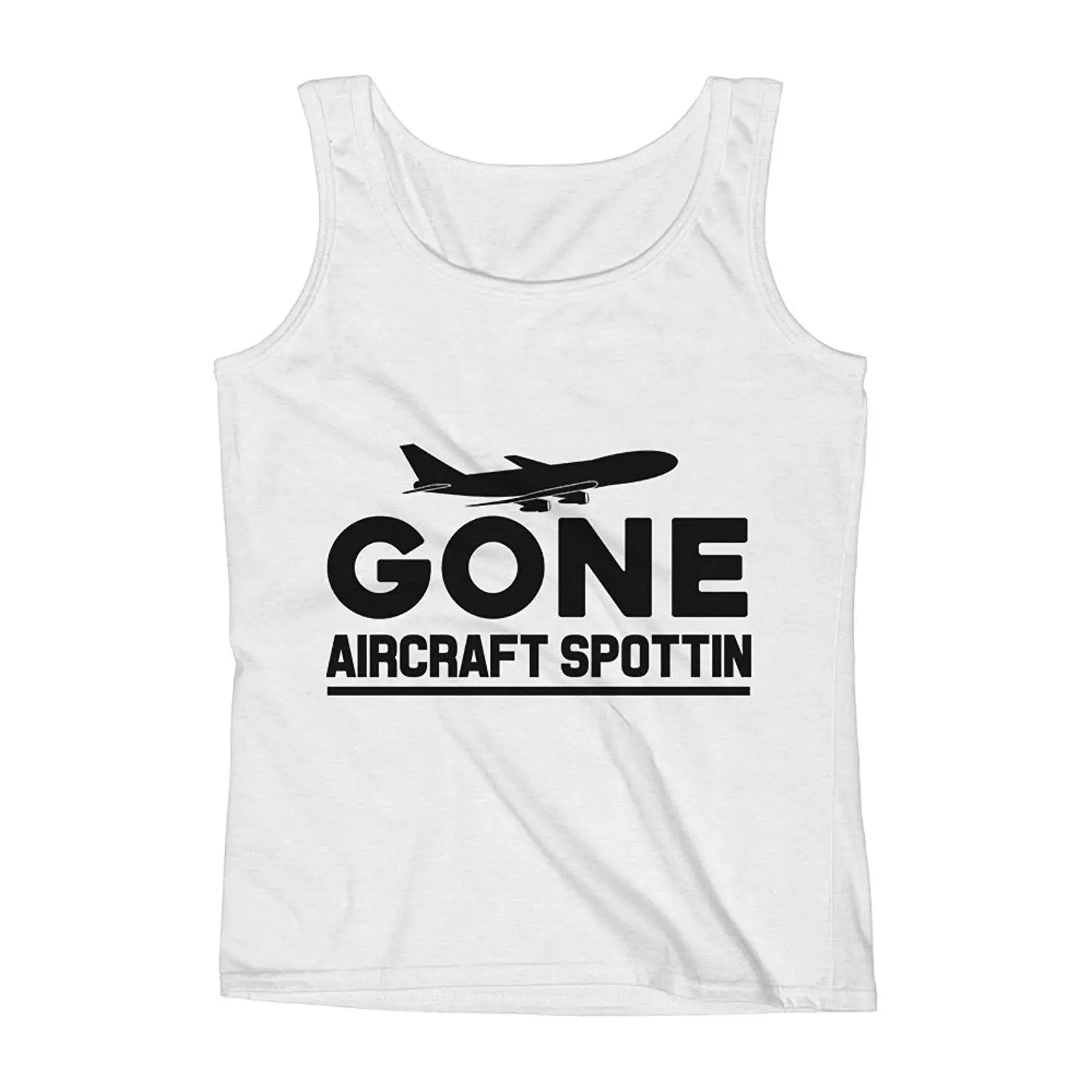Mad Over Shirts Gone Aircraft Spotting Unisex Premium Tank Top