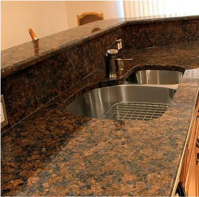 Hot Sale China Baltic Brown Granite Countertop With Drainboard And