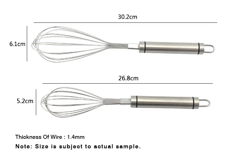 Hot-selling Manual Stainless Steel Kitchen Egg Whisk