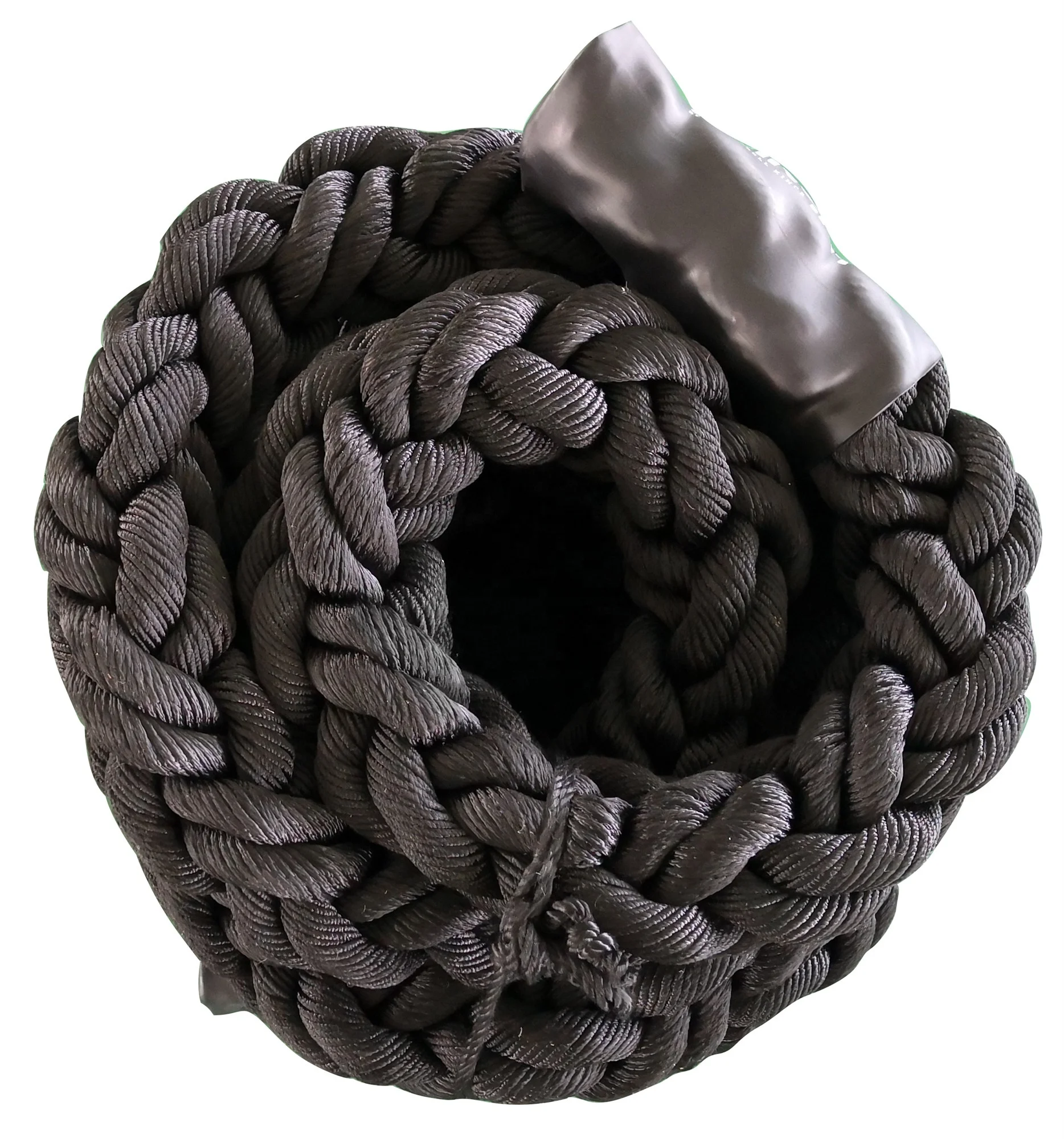 3 Inch Diameter Black Robust Strong Braided Battle Ropes For Training