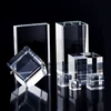 3d laser & engraved glass block paperweight gift blank crystal cubes for engraving