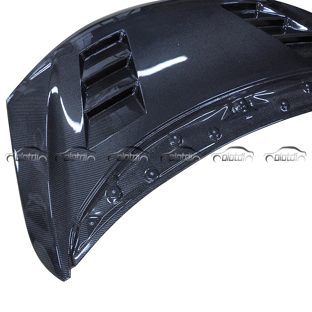 Hc Style Carbon Fiber Air Vent Front Bonnet Engine Hood Cover For 