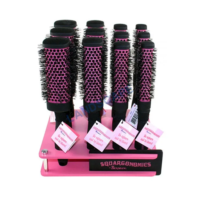 Custom Made Acrylic Hair Brush Display Stand / Countertop Hair Brush