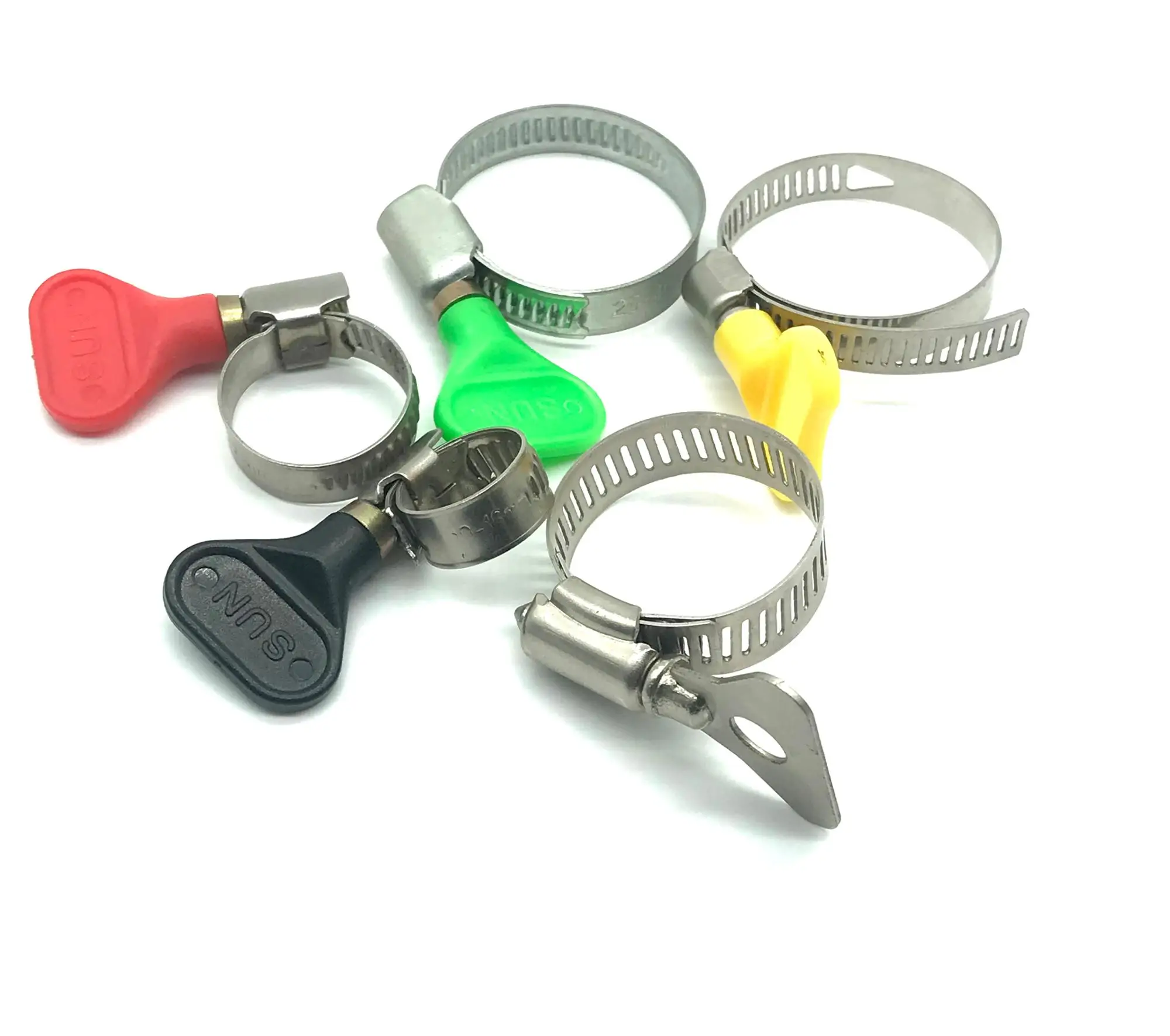 9mm Bandwidth Red Or Bule Plastic Hand Tighten Hose Clamp Buy Hose