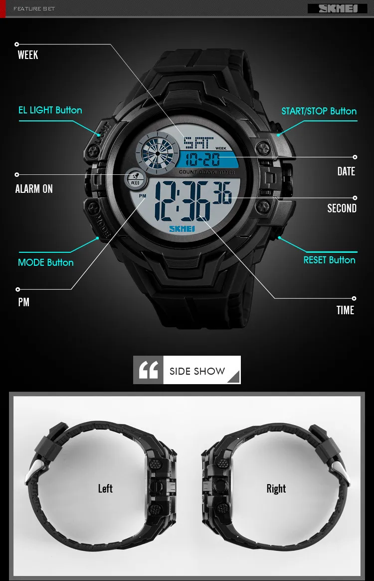 reloj digital skmei 1446 watches men waterproof digital sport watches men wristwatches