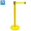 Yellow Retractable Belt Stanchion with braking system in high quality