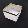 fire retardant handmade golden silver Candle Lanterns Square Paper Floating Water wish Lantern with tea light for ceremony