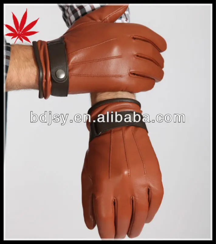 wholesale winter gloves made of teal lambskin leather for men