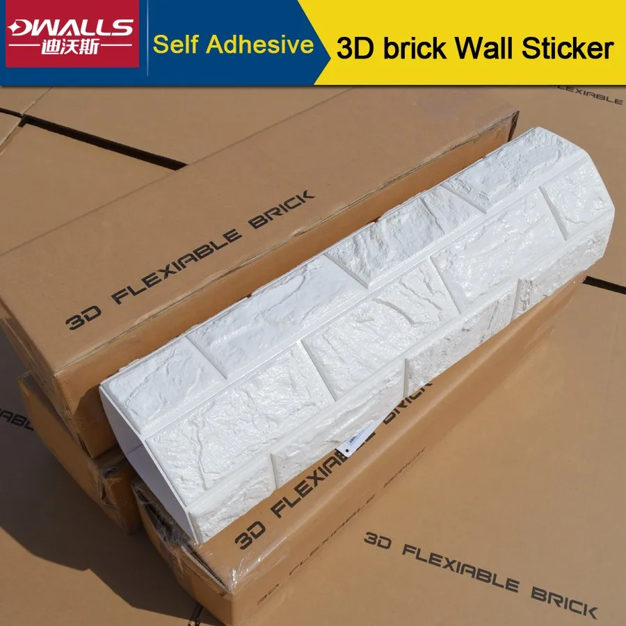 2016 new waterproof PE foam wall decorative sticker brick design