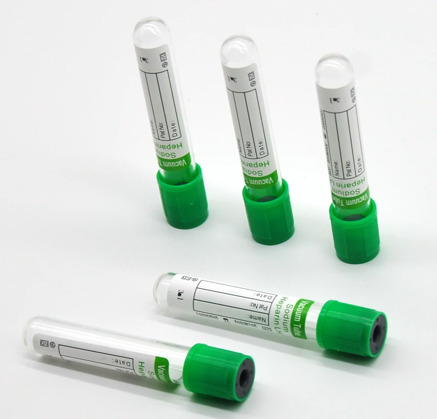 Vacutainer Green Blood Collection Tubes Heparin Additive Vacuum Blood