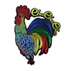 cartoon cock patches Hot melt patches sewing clothes down DIY clothes applique decorative