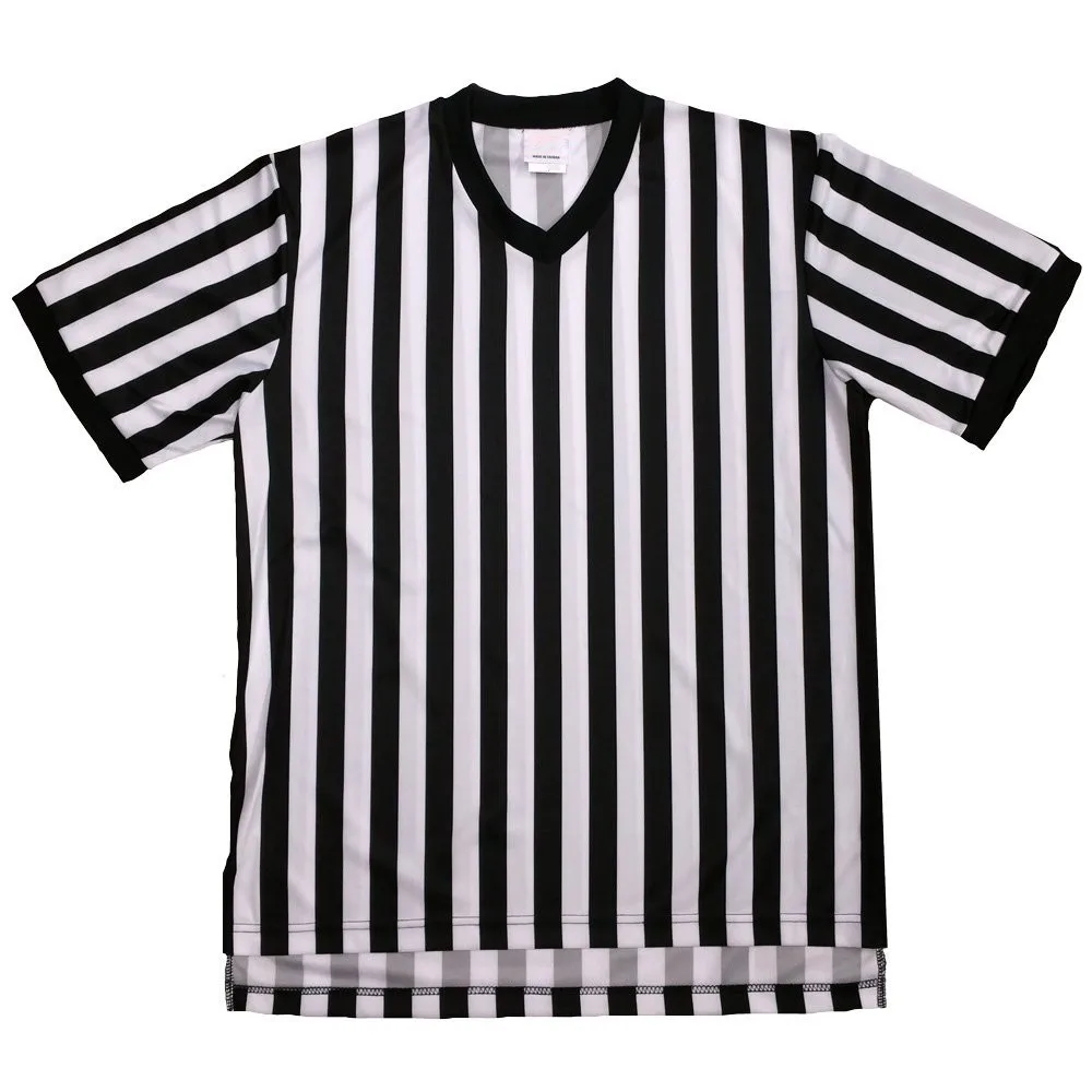 Referee Jersey Custom Umpire V Neck Jerseys Sportswear T Shirt Black ...