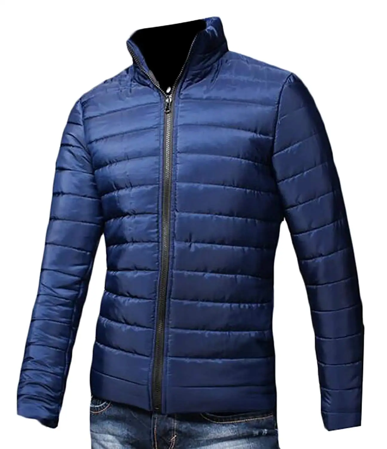 WSPLYSPJY Mens Packable Down Jacket Stand Collar Lightweight Puffer Coats