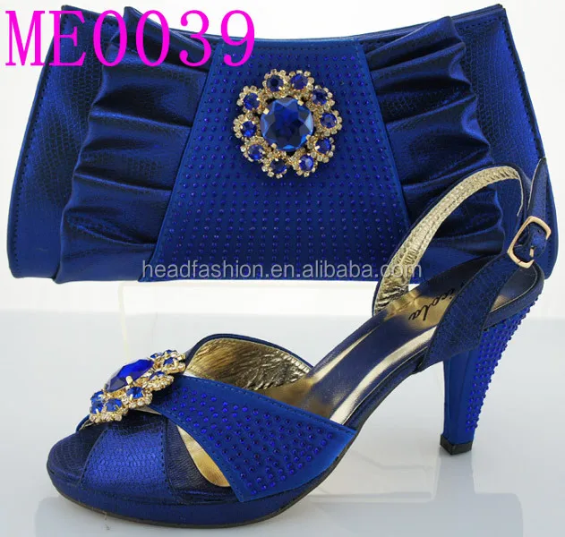 royal blue shoes and matching bag