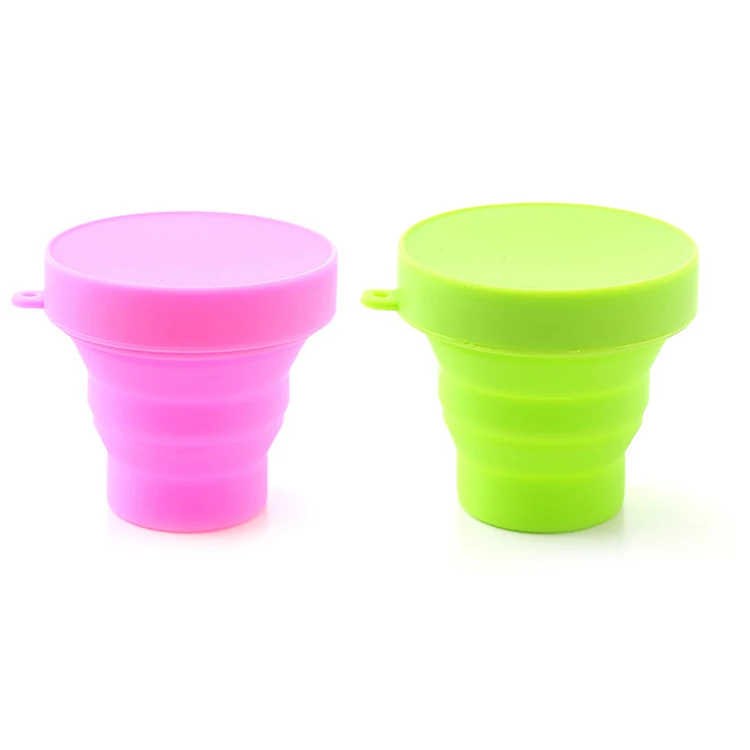 New Product Ideas 2019 Practical Gift Retractable Drinking Water Bottle Candy-colored Travel Camping Silicone Folding Cup