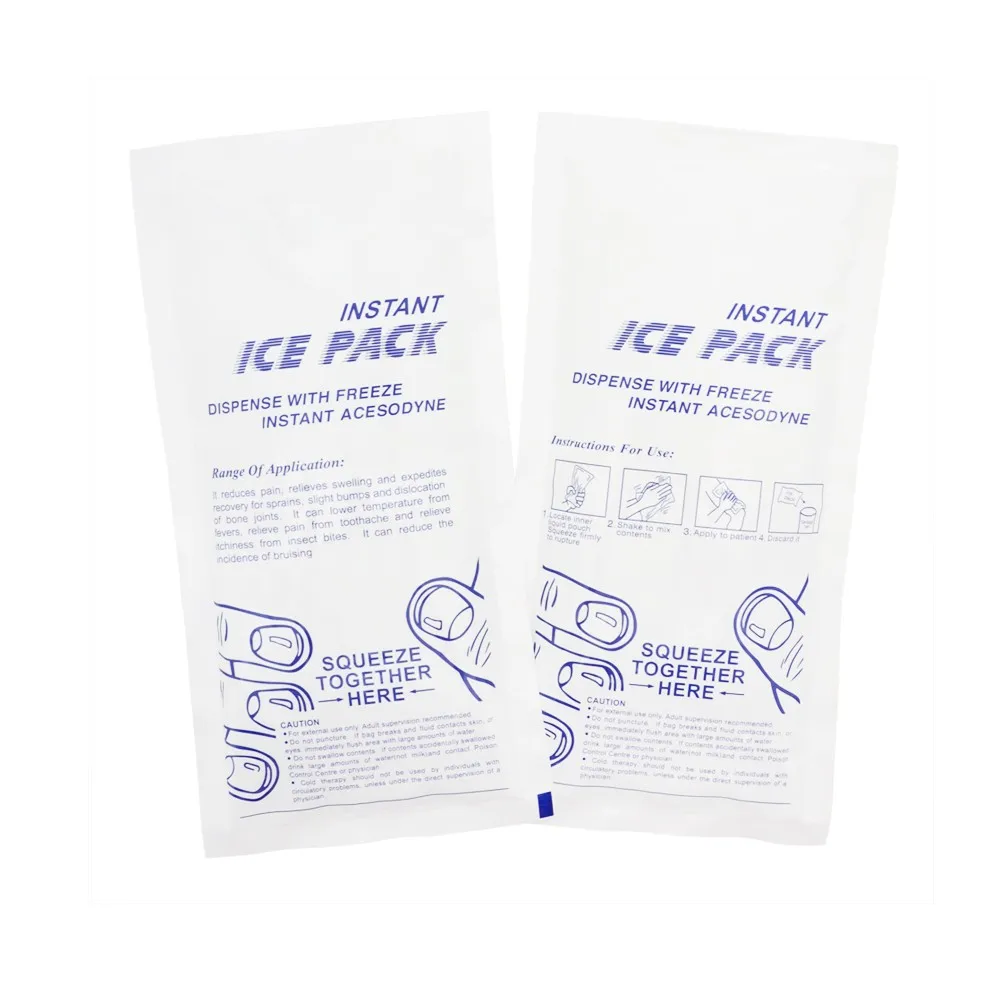High Quality 240g Instant Cold Packs With Ammonium Nitrate For Human