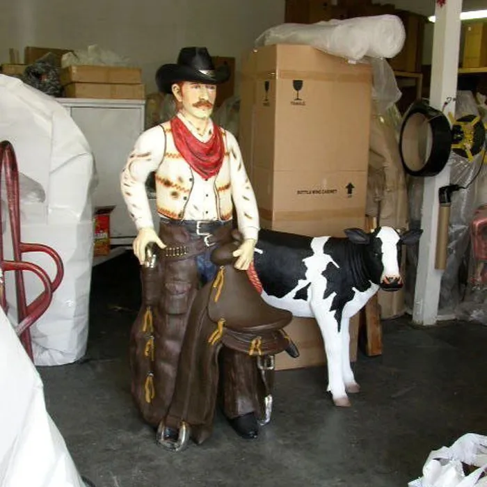 resin cowboy statues