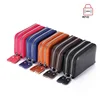 Genuine Leather Multi-function Coin Purse Double Zipper Credit Card Holder Rfid Blocking