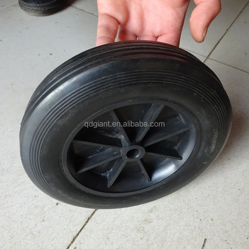 steel or plastic rim 8inch solid wheel