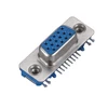 VGA Blue Rubber Core Right Angle 15Pin DB Female Connector for PCB