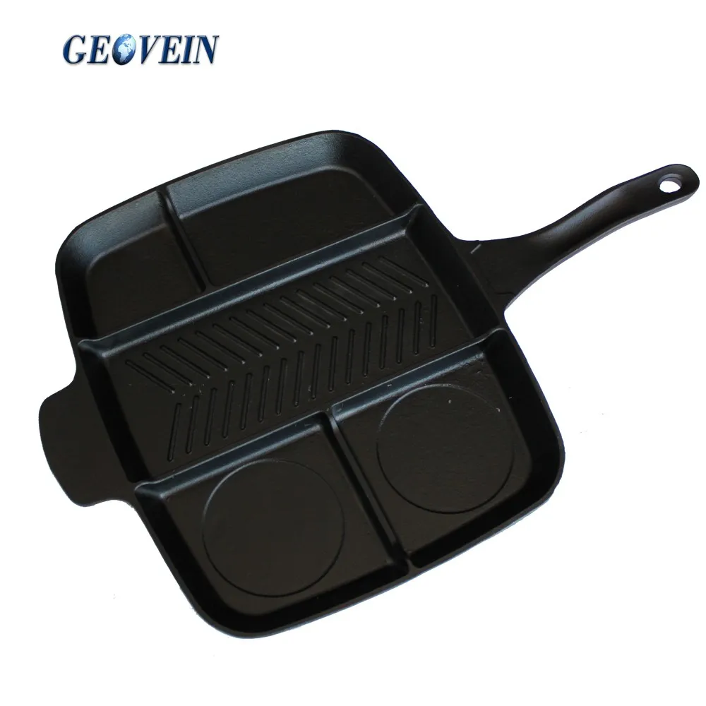 Divided Cast Iron Skillet 5 In 1 Multi Section Frying Pan Master Pan Divied Grill Fry Pan Buy