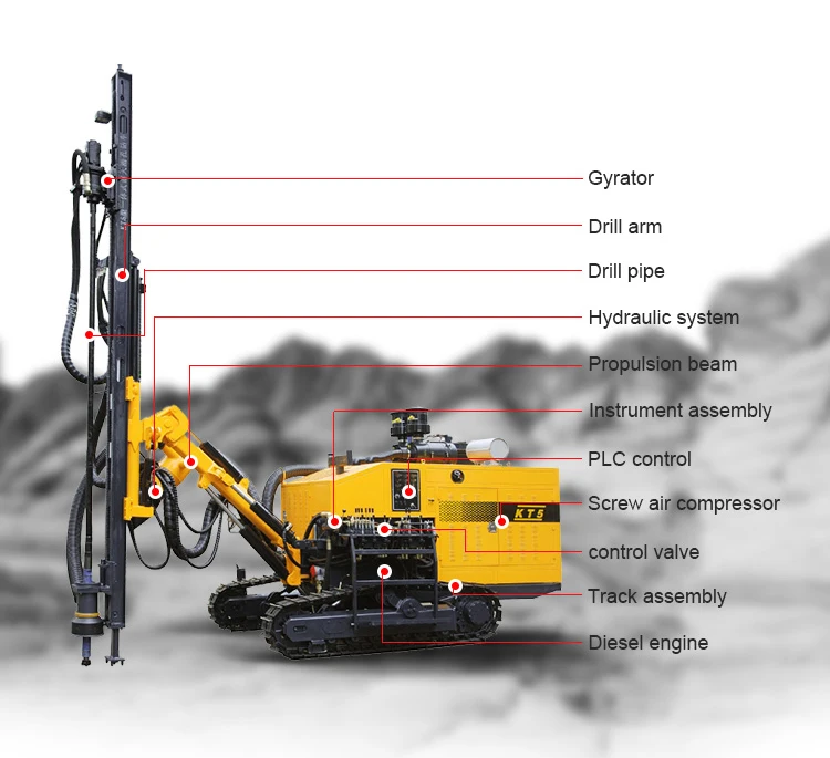 Big KT10 portable mining core drilling rig equipment