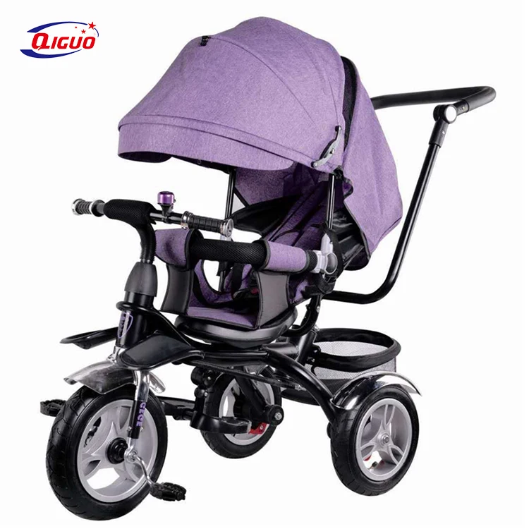 2021 Luxury Children Metal Frame Tricycle With Sunshade And Pushbar/3