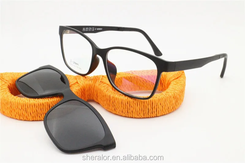 New Arrival Colorful 015 Ultem Unique Prescription Eyeglasses With Changeable Clip On