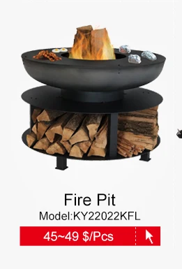 32 inch Portable Metal Fire Pit BBQ Square bbq Table Backyard Patio Garden Stove Wood Burning Fireplace