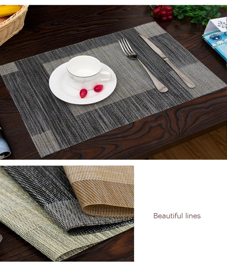 4 piece Japanese style cloth Western food pad Nordic table mat insulation anti hot pot pad bowl mat household PVC