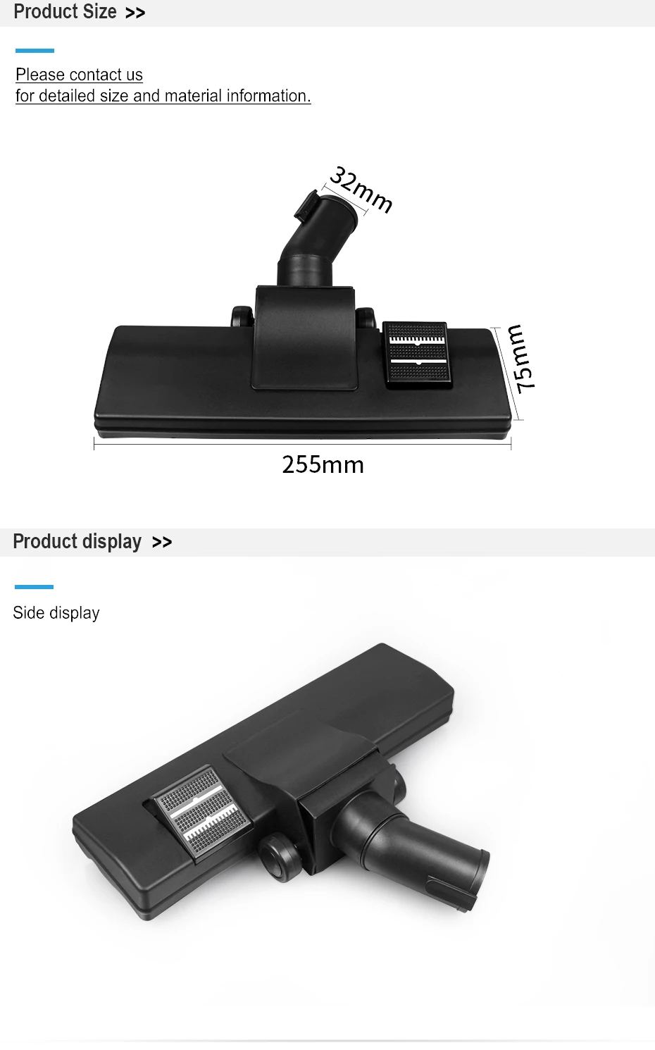 Flexible Handle Vacuum Cleaner Attachment 32mm Inner Diameter Universal