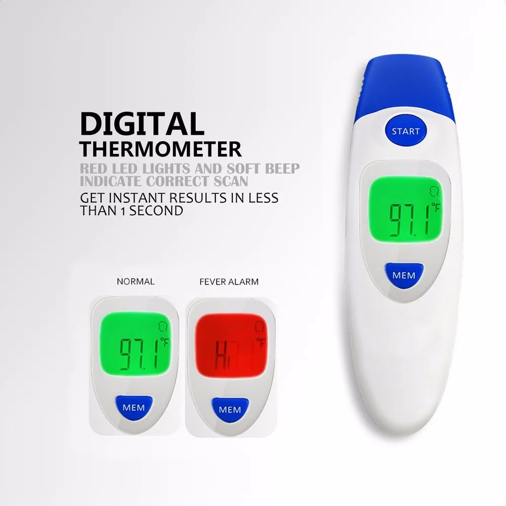 Nhiệt kế bệnh viện không tiếp xúc với hồng ngoại trán nhiệt kế đo nhiệt độ tai bé với CE & FDA phê duyệt