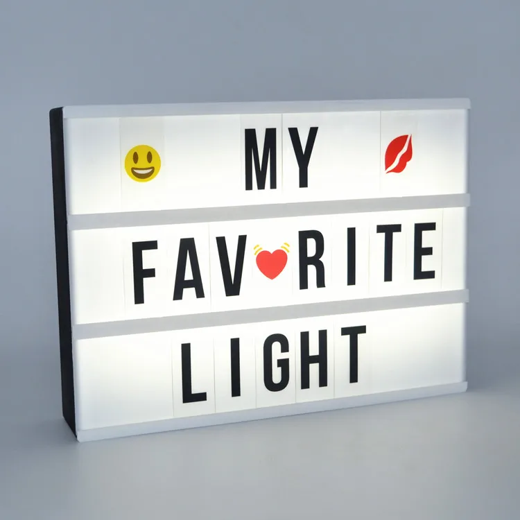 Indoor Decorative Message Light Board Cinematic A4 Led Lightbox With ...