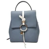 New Product PU Leather Custom Casual Rucksack Women Backpack With Metal Rings Buckle